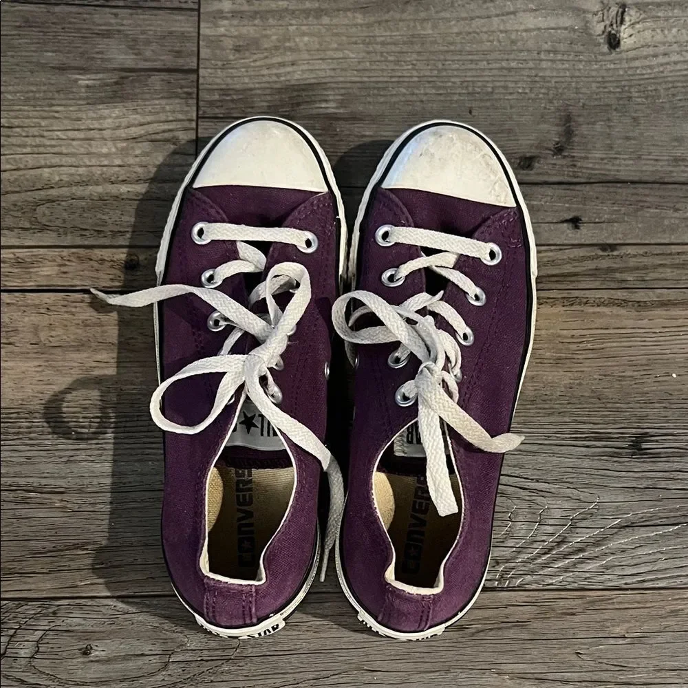Converse Kids Purple and White Sneakers